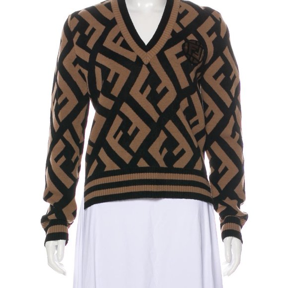 Fendi Ff Zucca Logo Wool Capsule Knit 